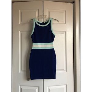 Blue Mini Bodycon Dress